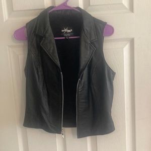 Black Leather Vest